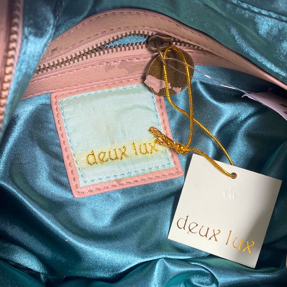 LF Deux Lux Tote Handbag Cream Nude Leather Spring ‘09 Blush Studded Large Bag - Picture 9 of 15